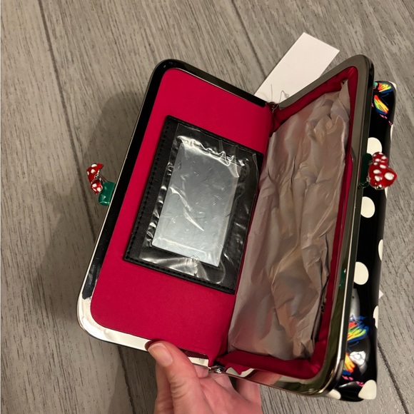 Betsey Johnson Bag - Mushroom, Polka Dot, Skull and Butterfly Clutch NWT - Picture 9 of 14